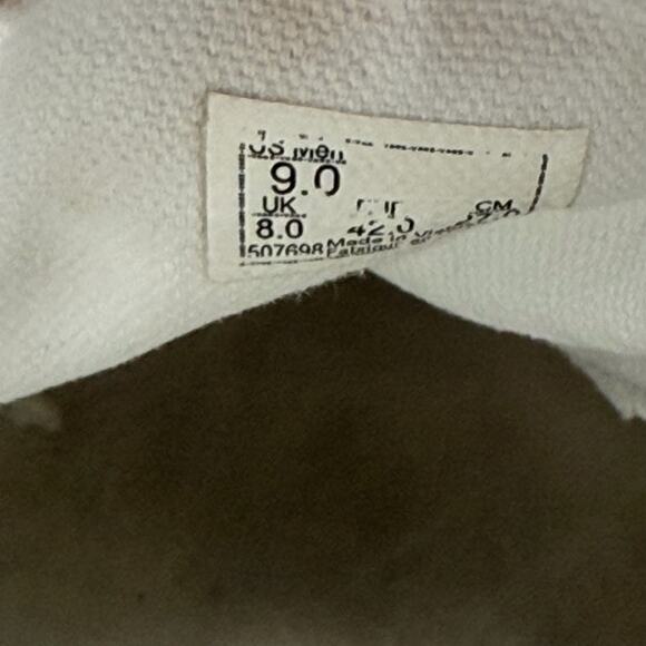 VANS Off The Wall White Leather Low Top Sneakers Mens Size 9 - Picture 6 of 9